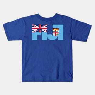 Fiji flag stencil Kids T-Shirt